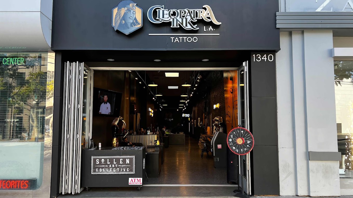 Cleopatra Ink Tattoo & Piercing storefront, Los Angeles